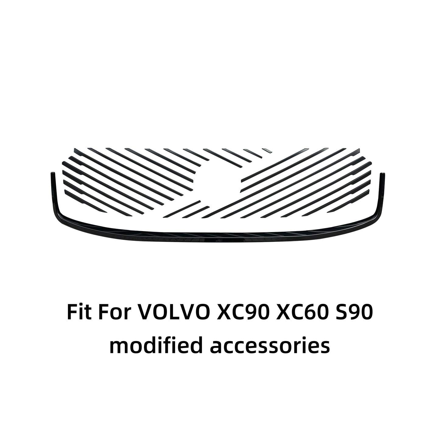 Volvo XC60 XC90 S90 2026 Grille Modification Upgrade – ABS Bright Black Double-Sided Adhesive Install