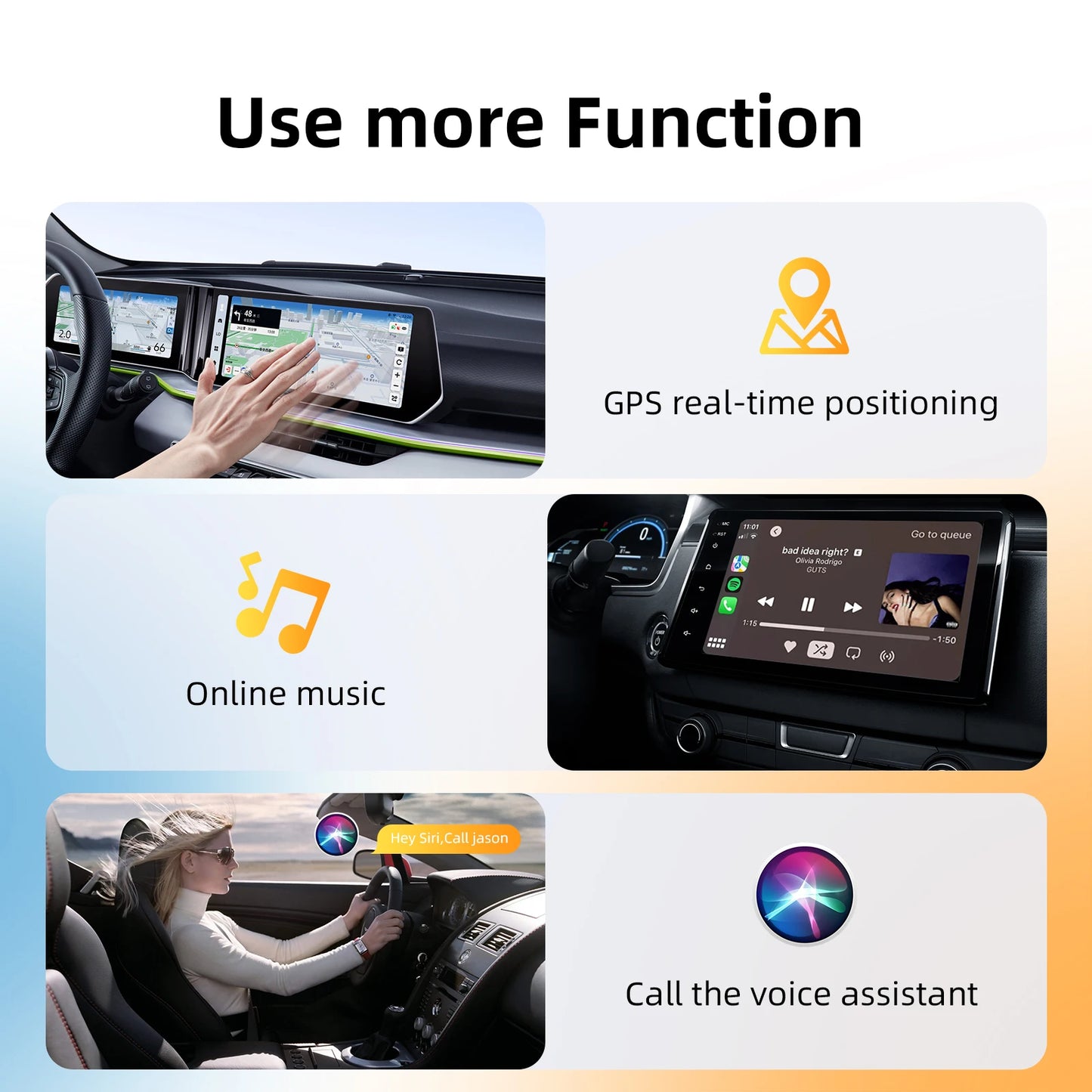 2in1 Smart Mini Box Wireless CarPlay Android Auto Adapter for Factory Wired Car, Wireless CarPlay Android Auto WiFi Fast Connect