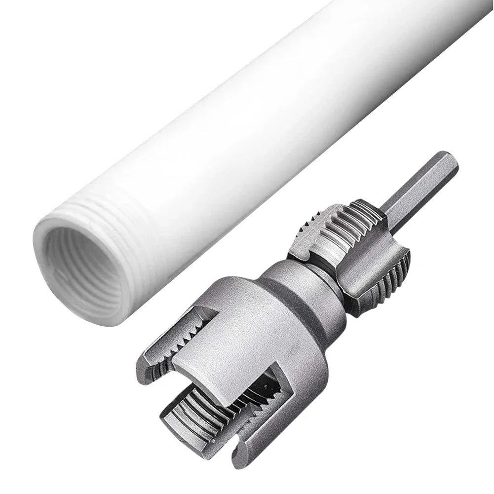 PVC Pipe Threading Tool — Internal and External Thread Cutter for Electric Drill, Ships from US