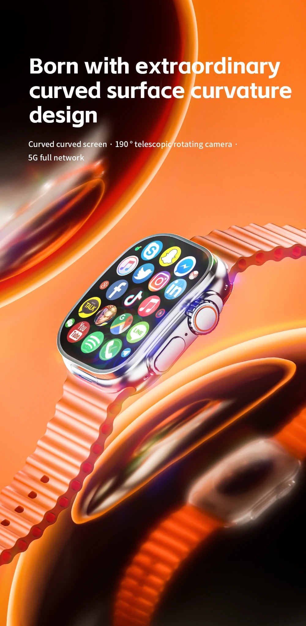 S10 Ultra 3 Smartwatch — 2.29" Curved Display, GPS, WiFi & SIM Support