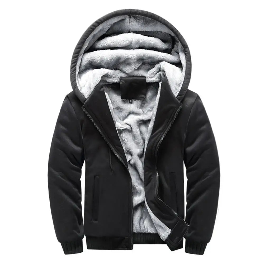 Men's Camo Fleece-Lined Hooded Jacket