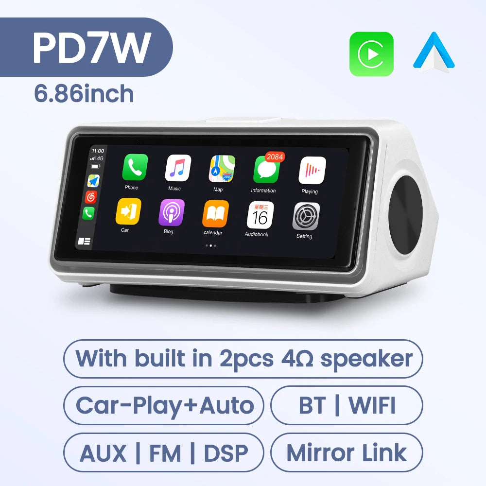 MEKEDE 6.86" Universal Car Stereo — Wireless CarPlay, Android Auto, MP5 Player, DSP, Bluetooth, FM/AUX