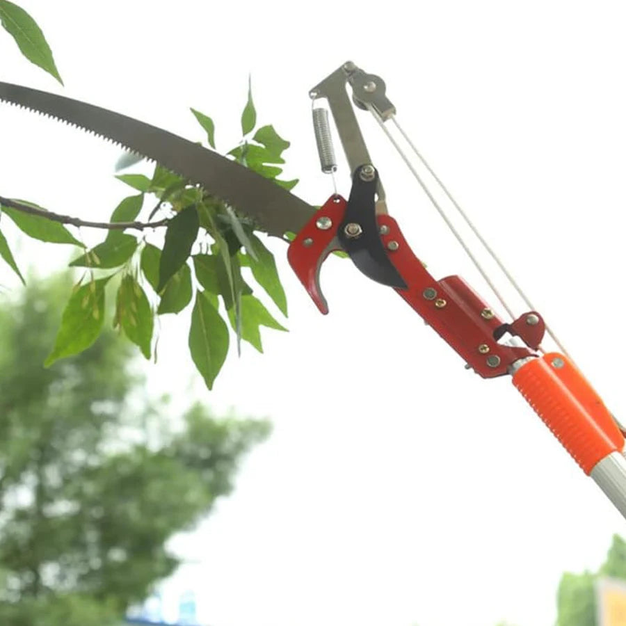 MMAlto High Altitude Bypass Pruning Shear – Telescopic Pole Pruner with Saw & Hedge Clipper | 65Mn Steel | Anti-Slip Ergonomic Handle