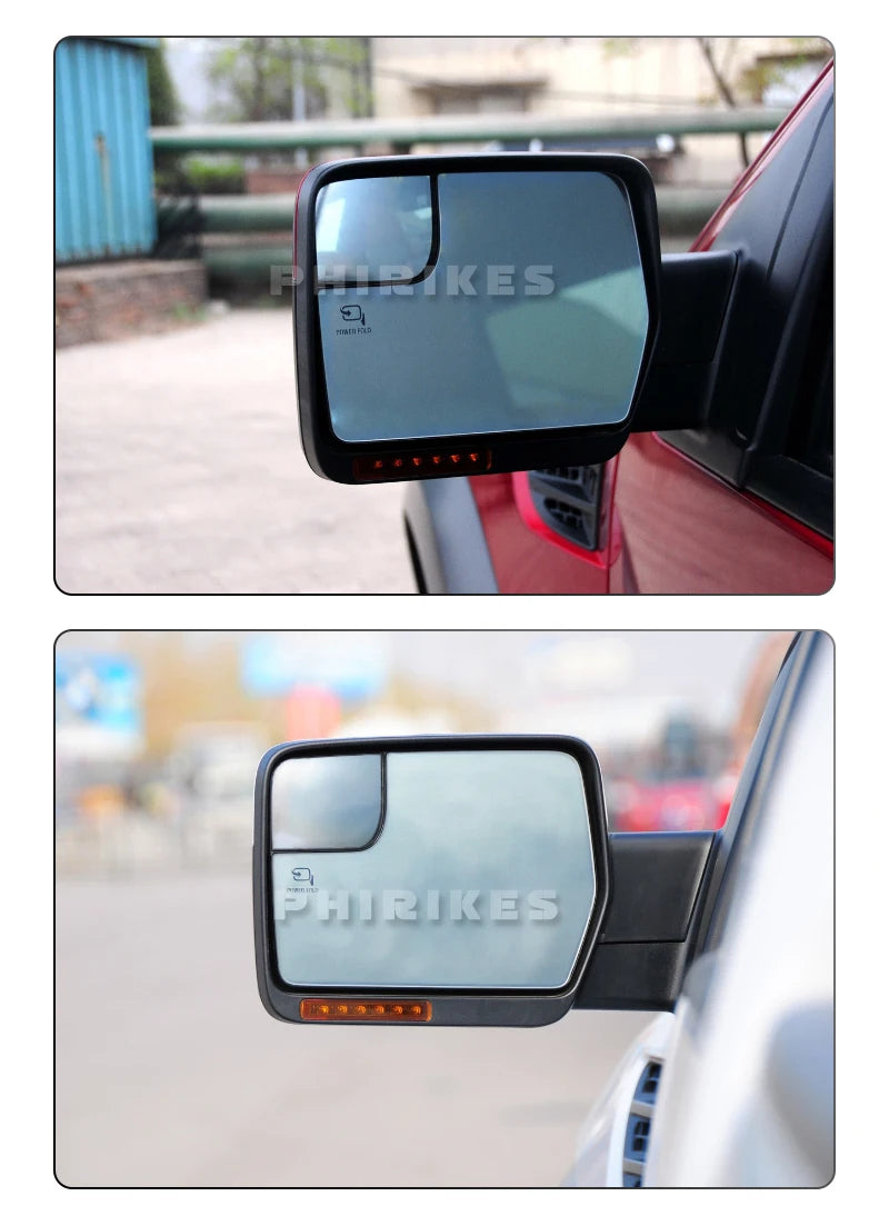 Heated Side Wing Mirror Glass for Ford F-150 2011–2014 (2-Pack)
