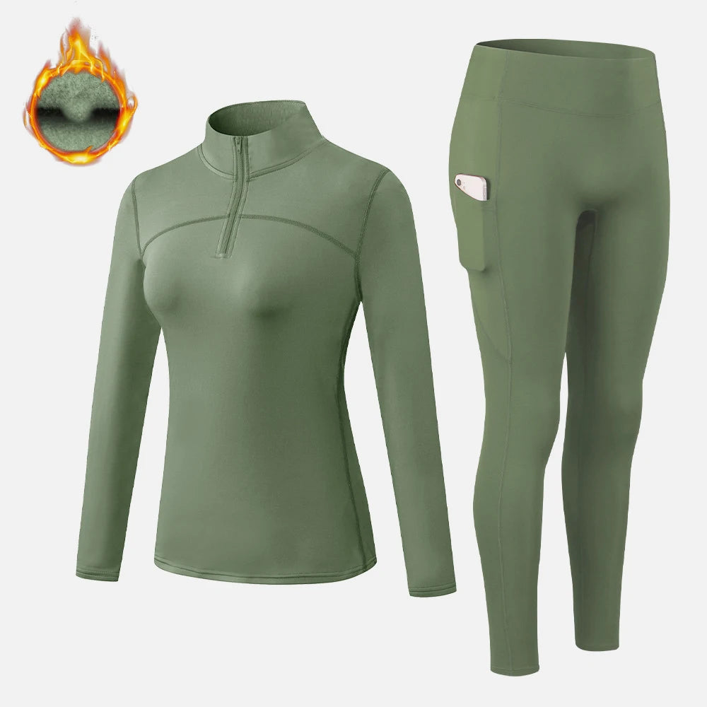 Women's High Collar Thermal Set - Long Sleeve Top & Long Johns - photo 12