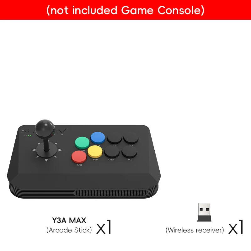 Data Frog Y3A Max Wireless Arcade Stick – 27 Emulators, Turbo Mode | PC, Android & TV Box Fighting Game Joystick
