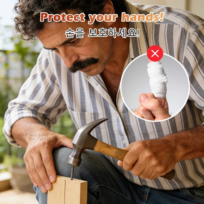 Portable Nail Fixer Tool Woodworking Nail Fixer Plastic Sliding Joint Pliers Protect Fingers for Maintenance and Woodworking
