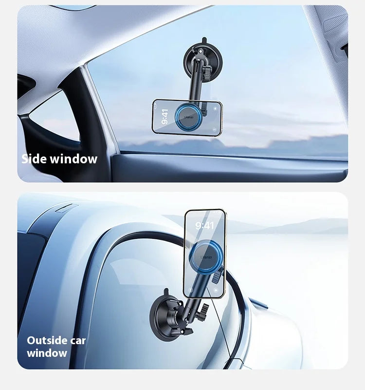 Original Ulanzi ZJ06 Phone Holder Suction Cup Telescopic Bracket Magnetic Fixation Vehicle Mounted Photography Stand Magsafe