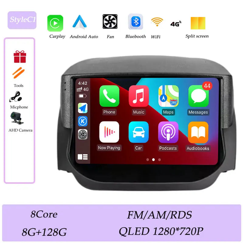 Android Car Stereo for Ford EcoSport (2014–2018) — Wireless CarPlay, GPS, WiFi, Bluetooth, Split Screen