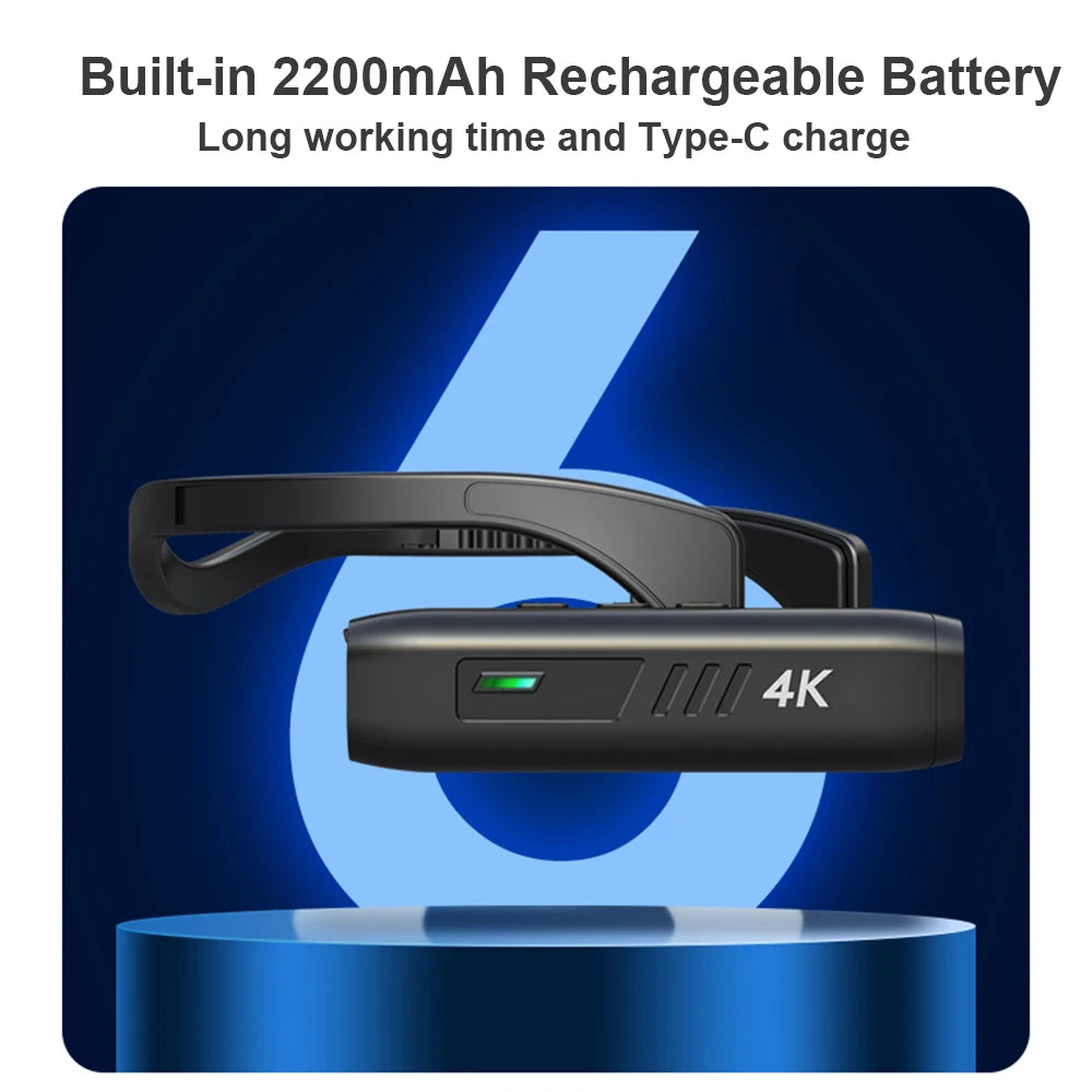 4K Head-Mounted Camera — WiFi Anti-Shake 120° Wearable Camcorder