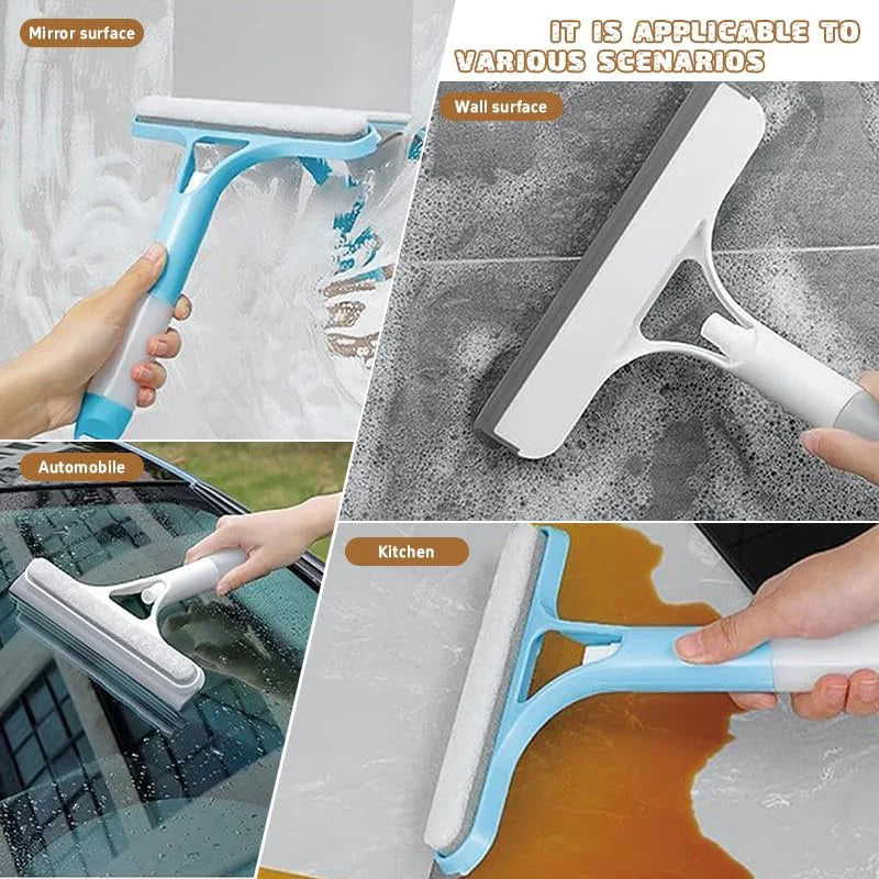 All-in-One Squeegee with Sprayer for Streak-Free Glass Cleaning