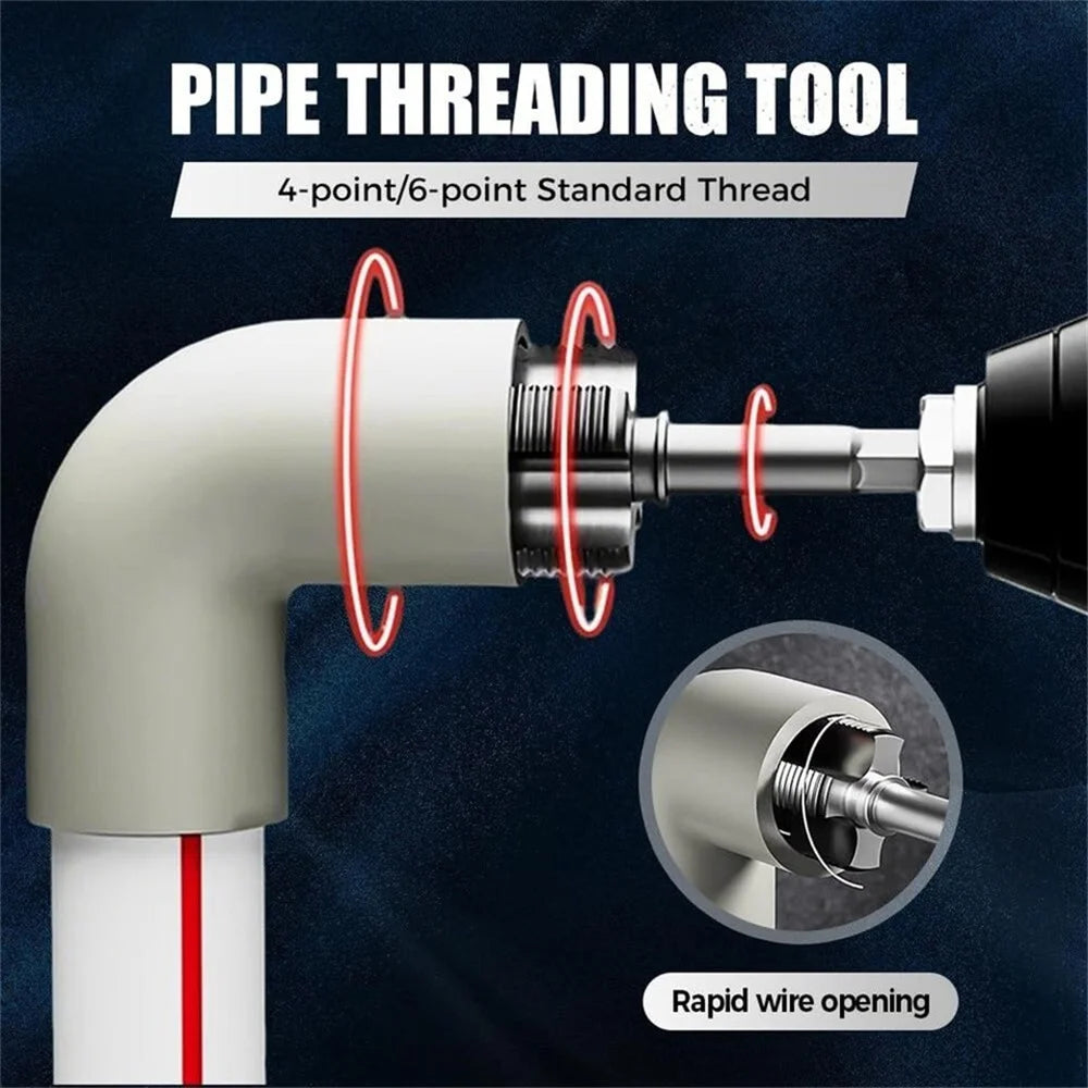 PPR Pipe Threading Tools 1/2" and 3/4" Internal and External Tap and Die Thread Cutter with Extension