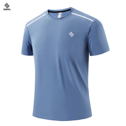 Men's Quick-Dry Fitness T-Shirt — Breathable Short-Sleeve Gym & Running Top