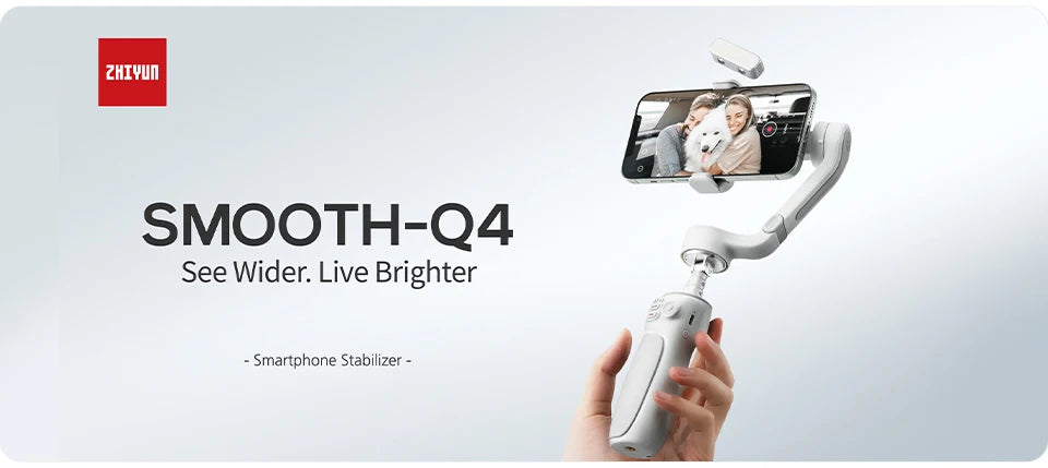 ZHIYUN Smooth Q4 3-Axis Smartphone Gimbal Stabilizer – For iPhone, Samsung, Huawei & Xiaomi
