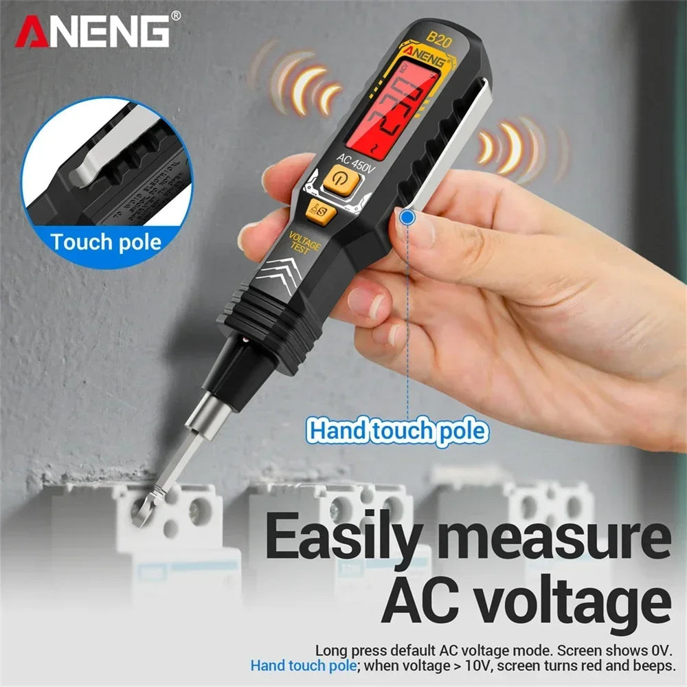 Dual-use Screwdriver Voltage Tester Pen ANENG B20 Double Head Insulated Slotted Cross Pen Screw Driver Repair Meter Hand Tools