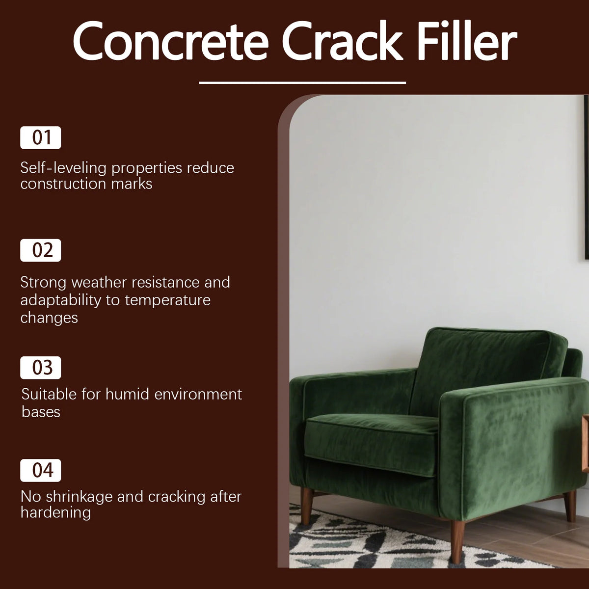 Self-Levelling Concrete Crack Filler and Masonry Gap Sealant - view 13