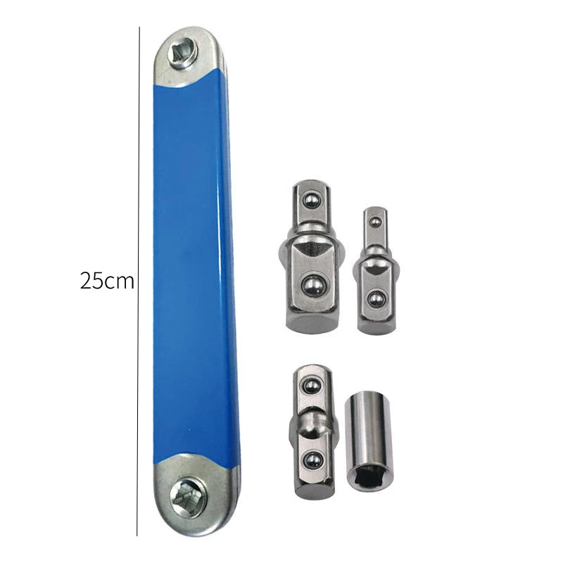 Compact Offset Extension Wrench 4 Adapter Dual Purpose Impact Socket Ratchet Automotive Hand Tool for Mechanic Use
