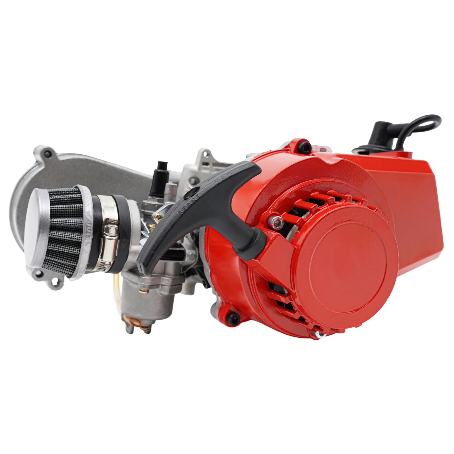 49CC 2-Stroke Gas Engine,  Air-Cooled Pull Start Motor with Gearbox & Air Filter for Mini Dirt Bike, ATV, Pocket Bike, Quad