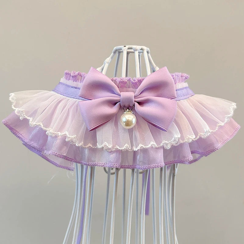 Princess Style Pet Scarf Collar - Cute Bow Tie Accessory for Cats and Dogs - photo 3