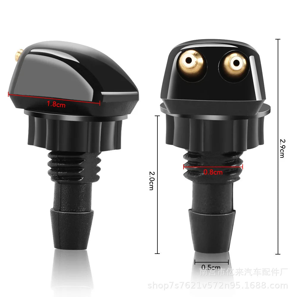 Vehicle's Windshield Washer Nozzle with Straight Pillar Nozzle