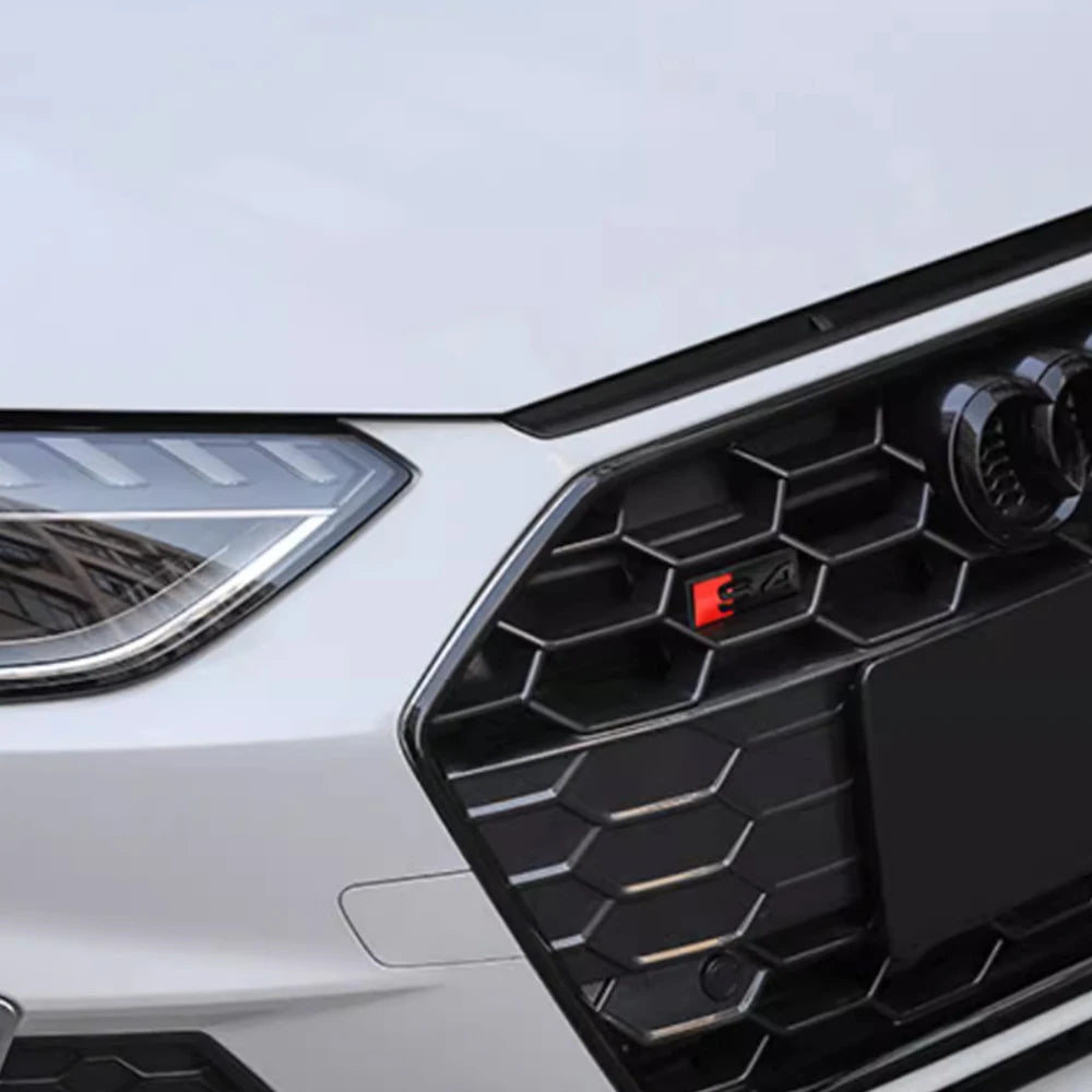 1pc ABS Car Styling Grill Front Hood Badge Grille Emblem Buckle Decoration For Audi S3 S4 S5 S6 S7 Logo Sticker Auto Accessories