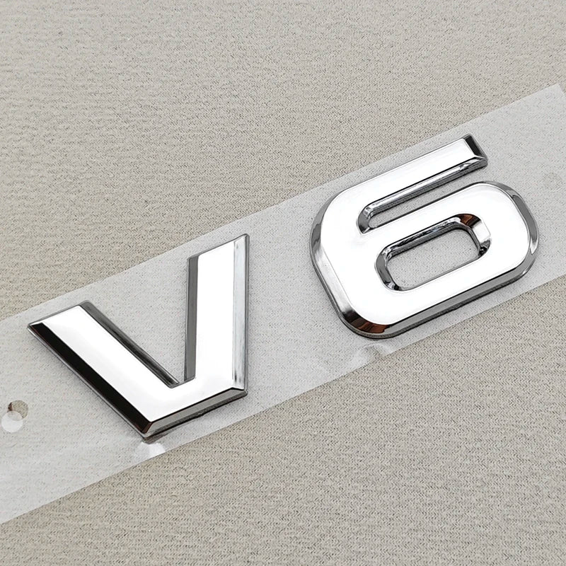 3D ABS Red Chrome Black V8 V6 Car Rear Trunk Sticker Emblem Badge Decals For TOYOTA Auto Accessories