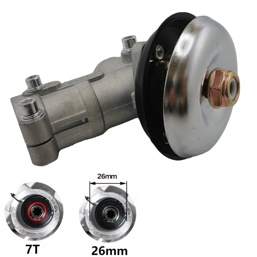 26/28mm 7/9T Strimmer Gear Head Gearbox Brush Cutter Grass Trimmer Lawn Mower Part Lawn Trimmer Accessory Brush Cutter Gear Head
