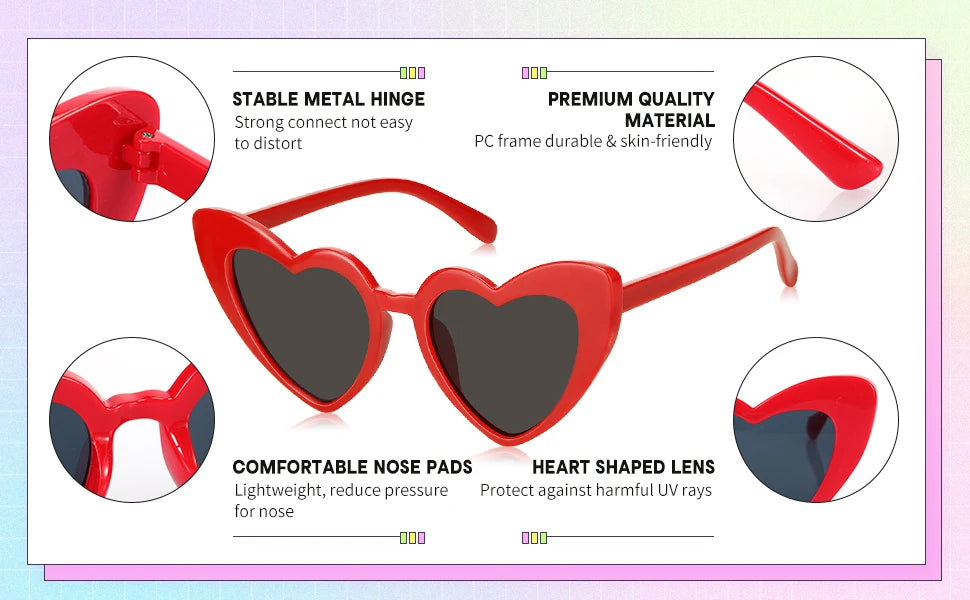 12-60Pcs Wedding Bodas Heart Sunglasses Bachelorette Bachelor Hen Party Glasses Team Bride Bridesmaids Groomsmen Gifts for Guest