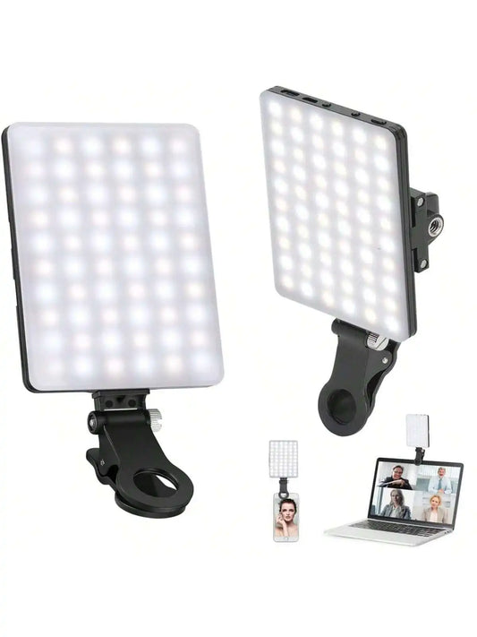 60 LED Rechargeable Clip-On Phone Fill Light for Selfie & Video