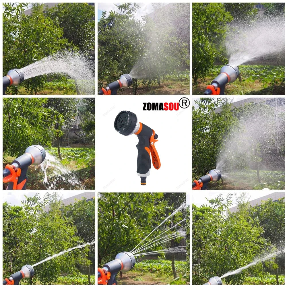 8-Mode High-Pressure Garden Watering Gun — Adjustable Sprayer Nozzle Kit