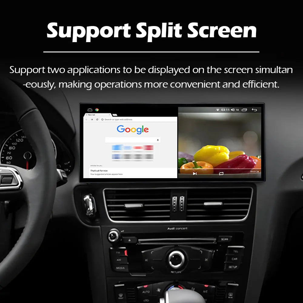 Car Stereo with Apple CarPlay & Android Auto, Compatible with Audi Q3 (2013-2018)