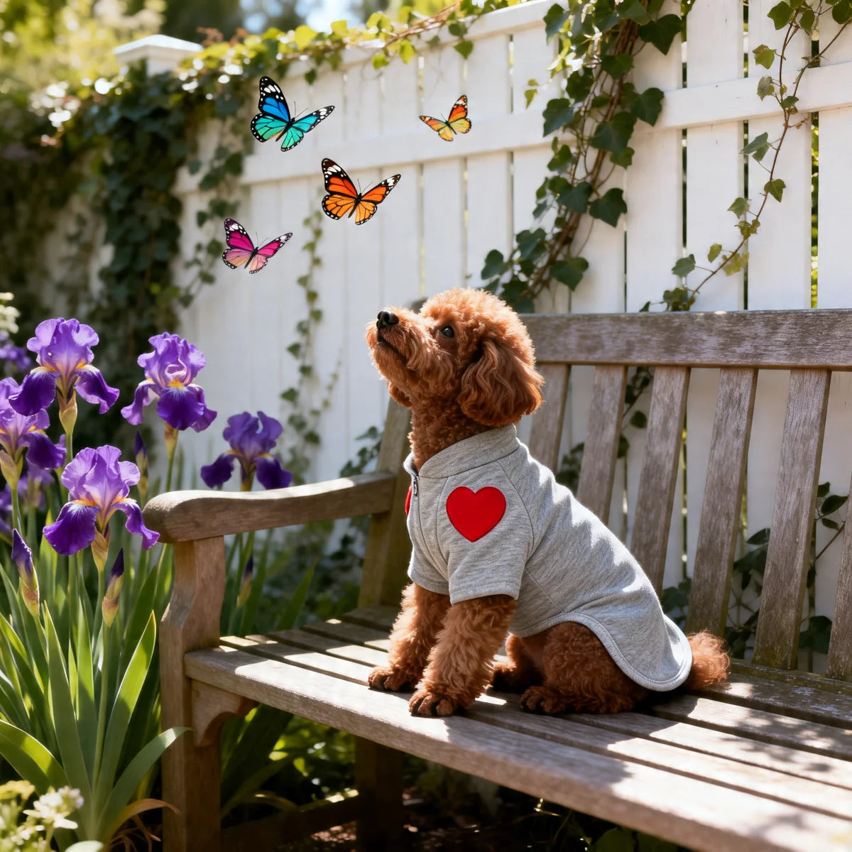 Heart Print Dog Sweatshirt - Cute Love Pet Sweater for Small Dogs - photo 8