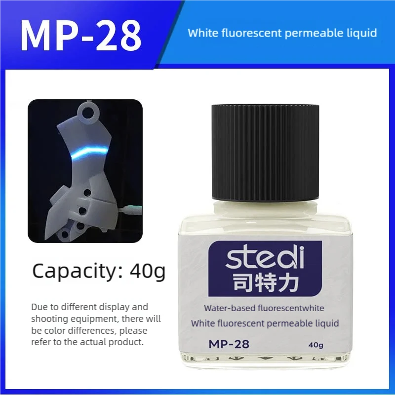 40g Stedi MP10-MP29 Water-based Fluorescent Panel Liner Paint for Model Building Fluorescent Ink Panel Line with Tools