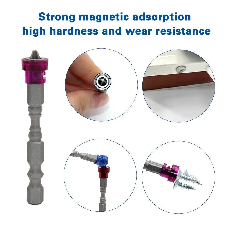 5Pcs Magnetic Screwdriver Bit Drill Cross-head PH2 Magnetic Screwdriver Bits 1/4 Inch Hex Shank Drywall Electric Screwdriver Set