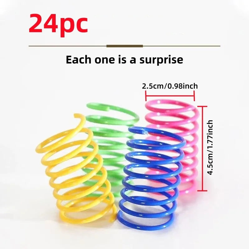 24-Piece Plastic Spiral Spring Cat Toy Set – photo 8