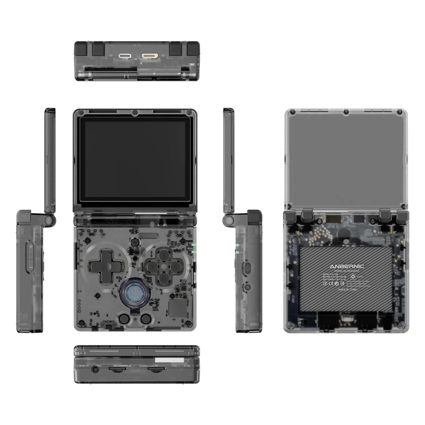 ANBERNIC RG35XXSP Flip Game Console 3.5'' IPS Screen Mini HDMI Output WiFi Bluetooth 4.2 E-book Linux Video Console Player Gifts