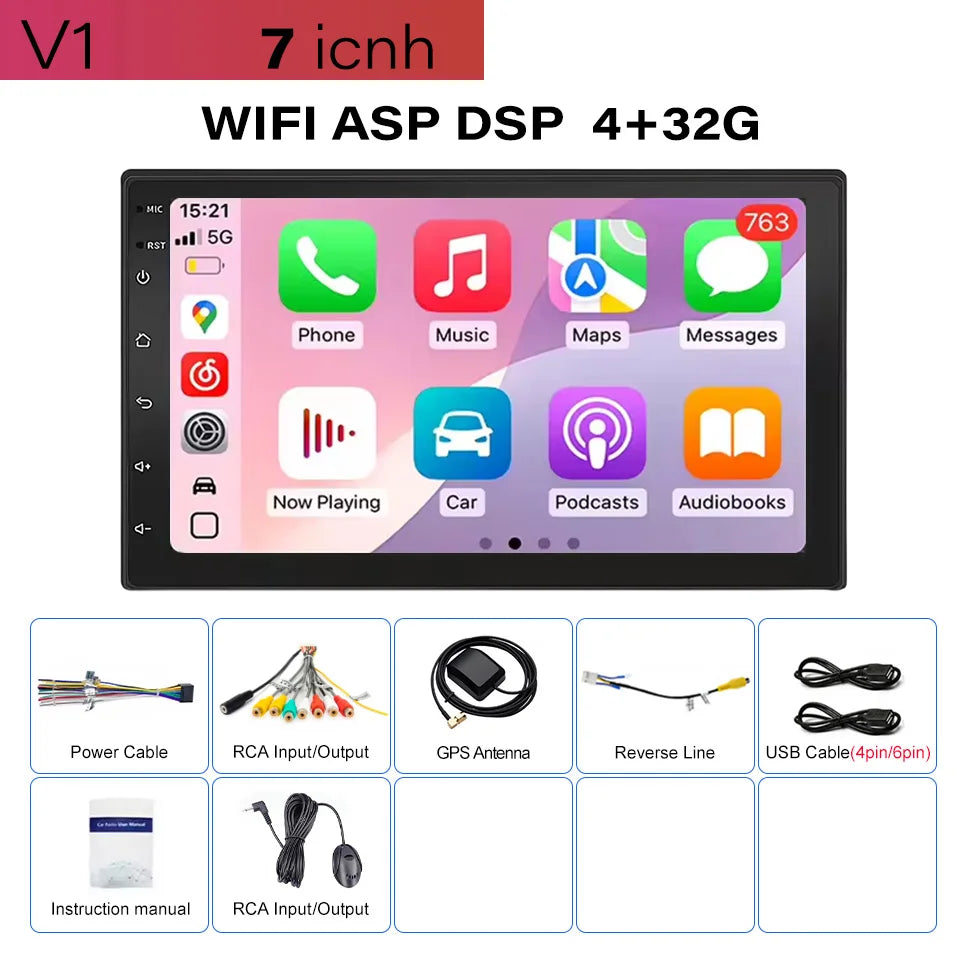 CAIXI Universal 7" 9" 10" 2din Android 16 CarPlay Auto Radio For Volkswagen Fiat Renault Nissan Hyundai Car Multimedia autoradio