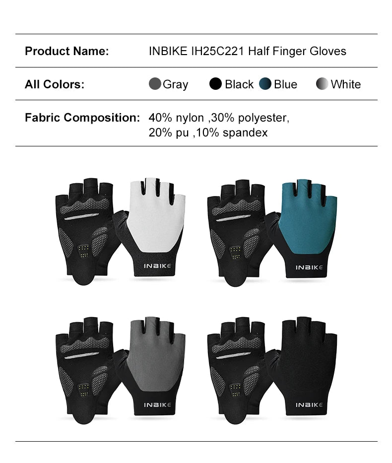 Half Finger Cycling Gloves with Padded Palm