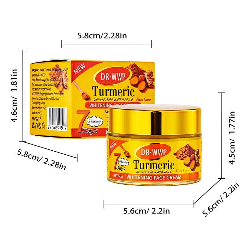 Revitalizing Facial Care Cream Lasting Moisturizing Face Cream Contain Aha Fruit Acids, Turmeric Hydration Firming Face Cream
