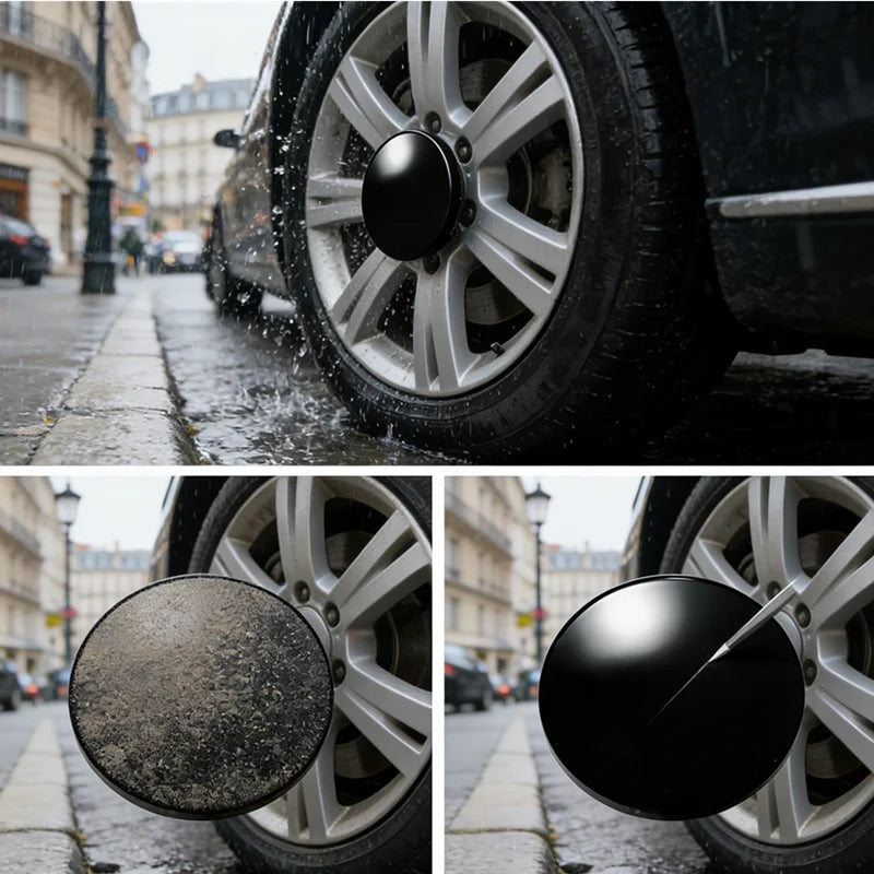 4 Pcs 50mm Car Wheel Center Hub Cover Dustproof Caps Rim ABS Metal Ring Universal Auto Exterior Decoration Replacement Accessory