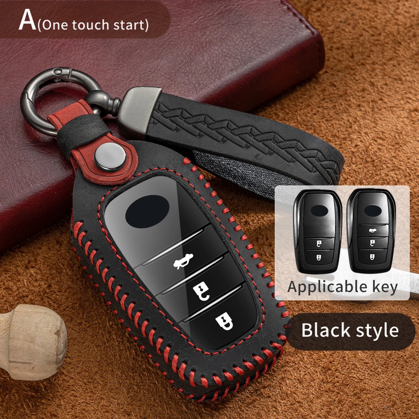 New Soft Leather TPU Car Key Case Cover For Toyota CHR Hilux Fortuner Land Cruiser 200 Camry Corolla Crown RAV4 Highland