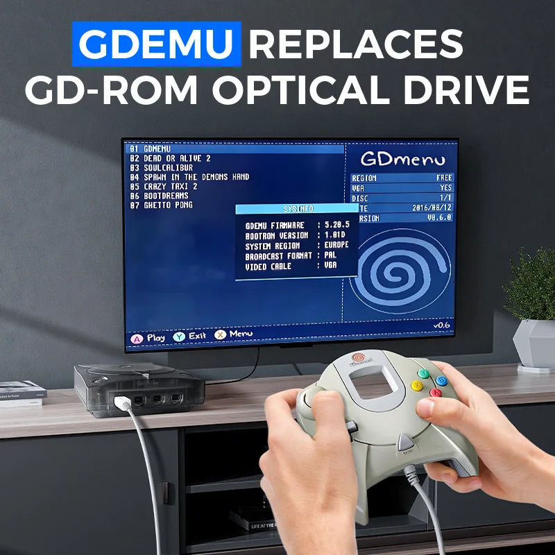 New GDEMU V5.20.5 Optical Drive Emulation Board and Remote Card Mount Kit for DC Console For SEGA Dreamcast GDU DC VA1 Board