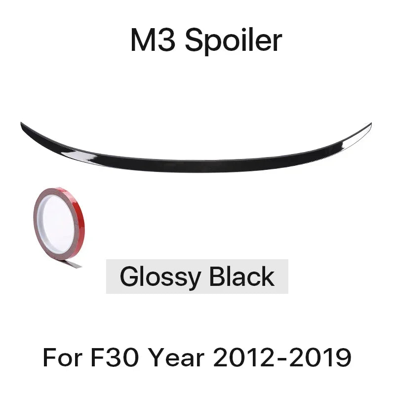 Carbon Fiber Rear Bumper Lip Trunk Wing MP M4 PSM Style Roof Spoiler Kit For BMW 3 Series F30 F31 F35 2026-2026 Gloss Black
