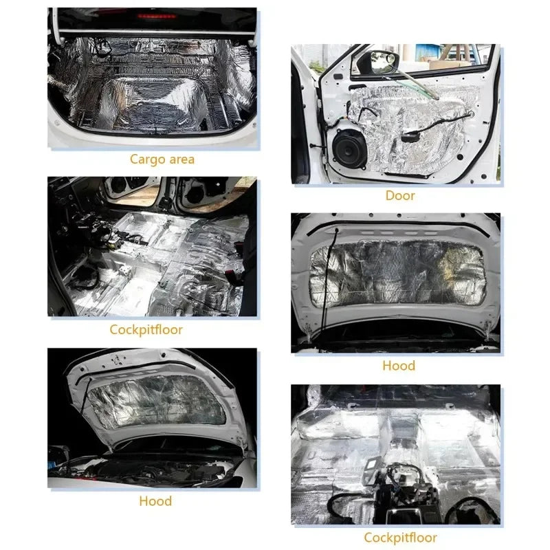 5/10mm Car Sound Proof Mat Deadener Heat Noise Insulation Deadening Mat Hood Closed Cell Foam Accessories
