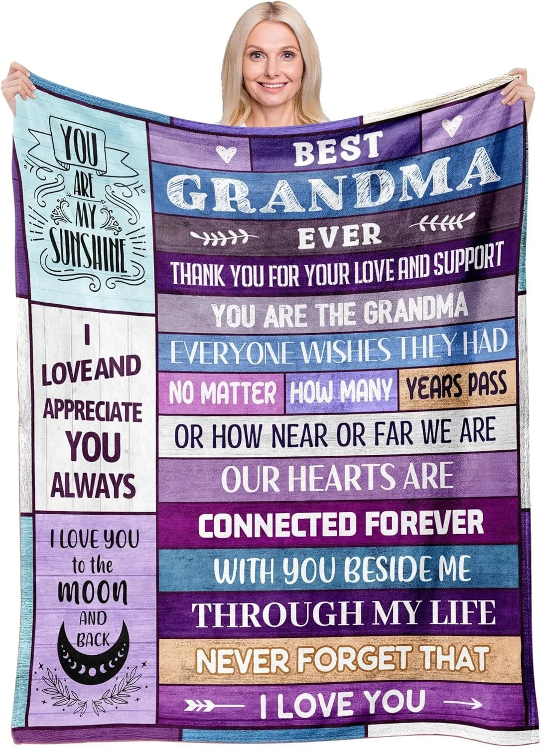 Gift for Mom Flannel Throw Blanket with Loving Message