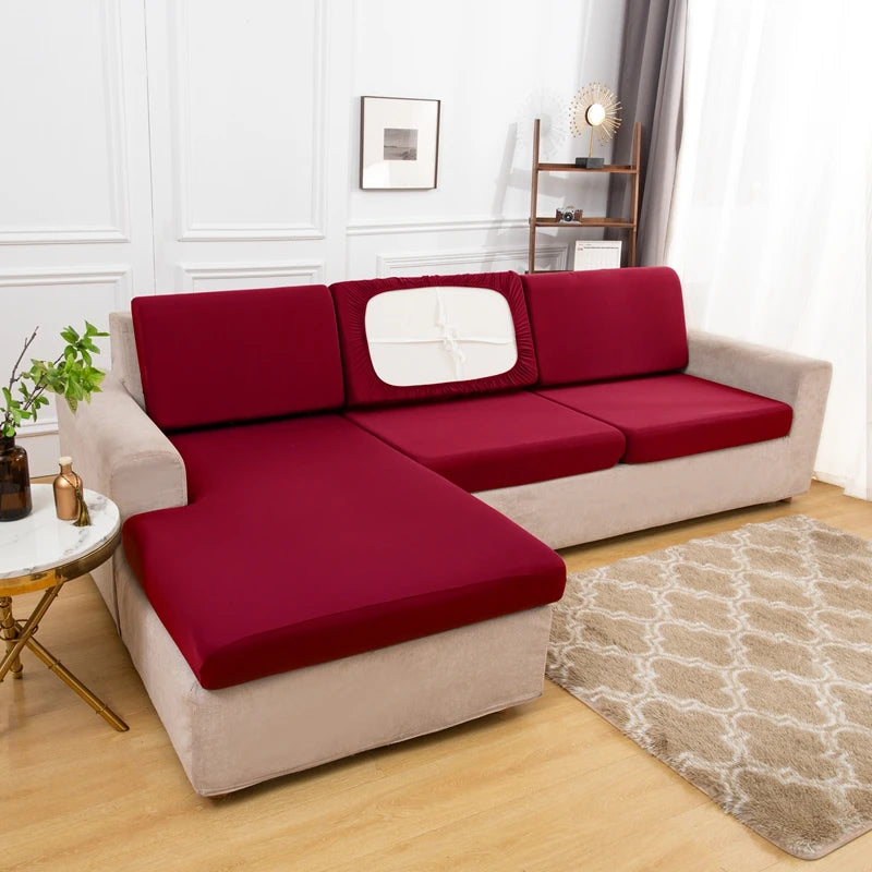 Summer Silk Spandex Seat  Sofa Cushion Cover Pad Protect 2026 Living Room Couch Slipcover 1 2 3 4 Seater Sofa Seat Covers