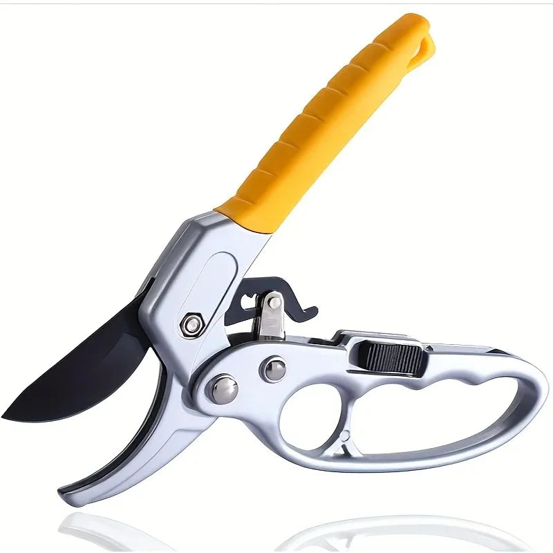 Ergonomic Pruning Shears - Titanium-Plated Alloy Steel, Quick Efficient Cuts, Labor-Saving Spring, For Garden and Fruit Picking
