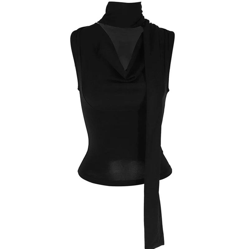 Women's Solid V-Neck Tank Top — Slim Sleeveless Knit Cami