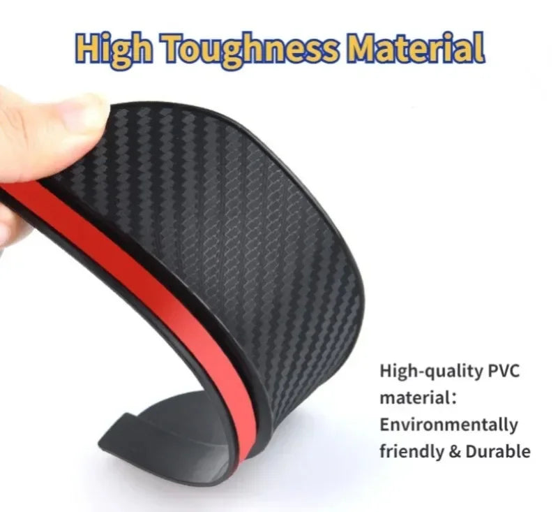 2PCS Universal Auto Rear View Mirror Rainy Shield Guard Car Rearview Mirror Rain Eyebrow Carbon Fiber Sun Visor Shade Cover