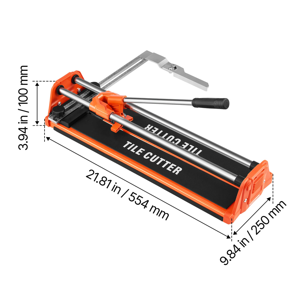17in Manual Tile Cutter, Double Rail Tungsten Carbide Wheel